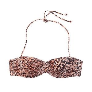 Victoria's Secret Leopard Print Bandeau Bikini Top NWOT